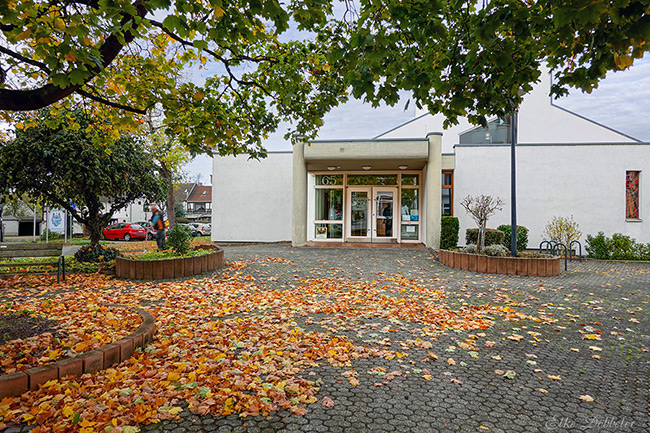 Eingang zum Gemeindehaus an der Heddesdorfer Kirche, Neuwied